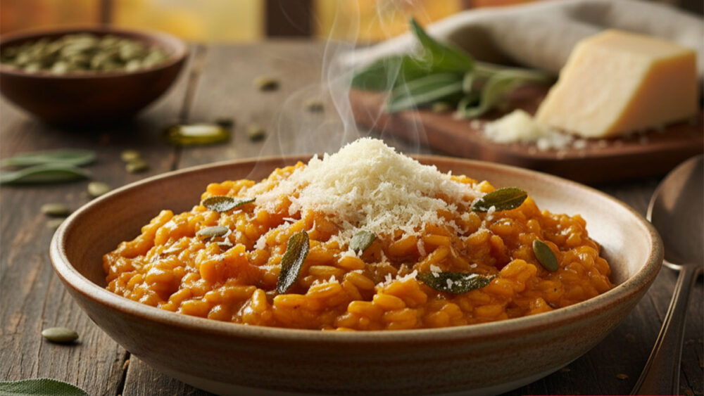 Risotto z Dynią, Szałwią i Serem Grana Padano