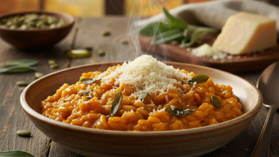 Risotto z Dynią, Szałwią i Serem Grana Padano